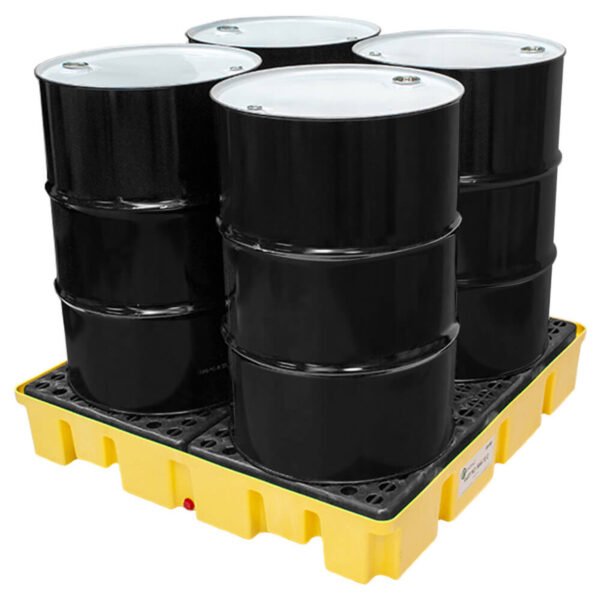 Wholesalers of ENPAC 4 Drum Slim-Line Poly Spill Pallet, Yellow (5400-YE) in UAE